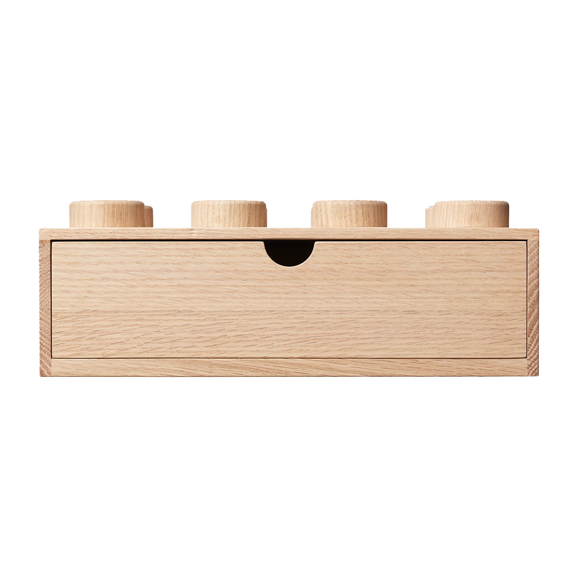 LEGO wooden desk drawer 8, Soaped oak Lego