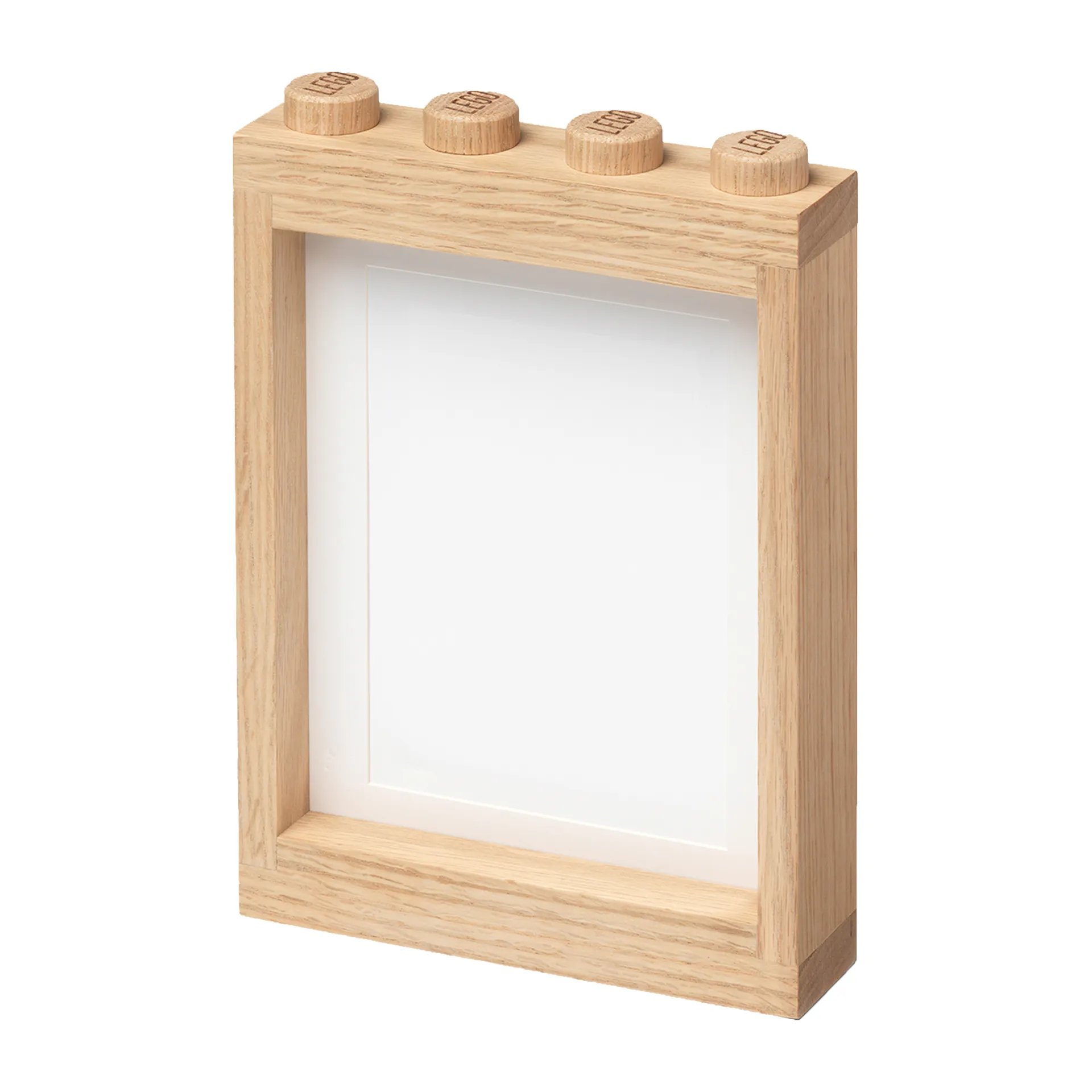 LEGO wooden picture frame, Soaped oak Lego
