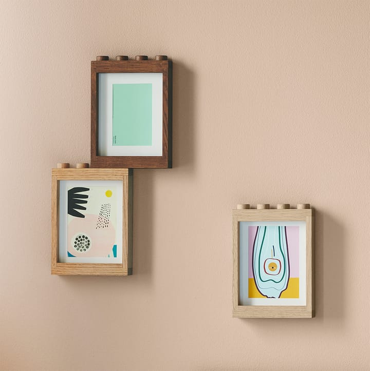 LEGO wooden picture frame, Soaped oak Lego