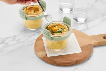 Lékué Air Fryer glass cup mini 4-pack - Transparent - Lékué