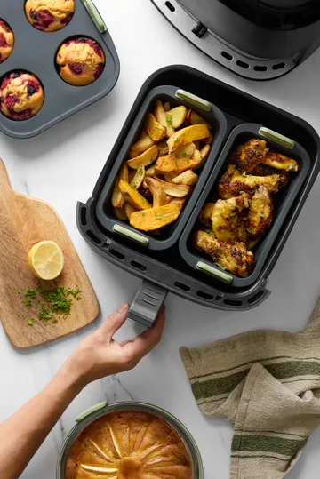 Lékué Air fryer rectangular basket - Grey - Lékué