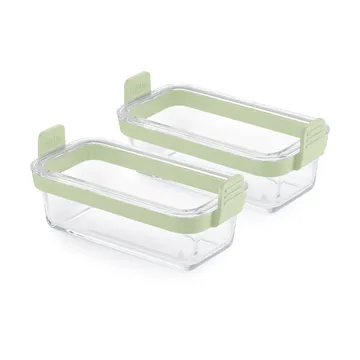 Lékué Air fryer rectangular glass dish 2-pack - Transparent - Lékué
