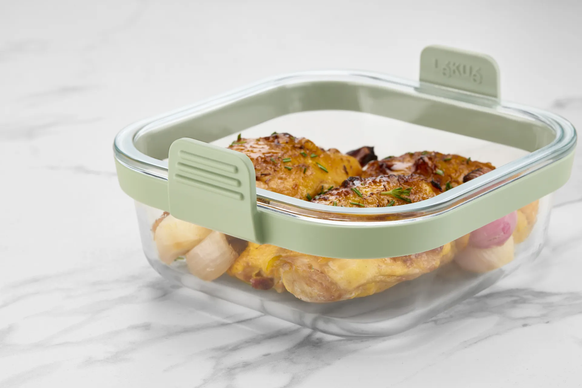 Lékué Air fryer square glass dish, Transparent Lékué