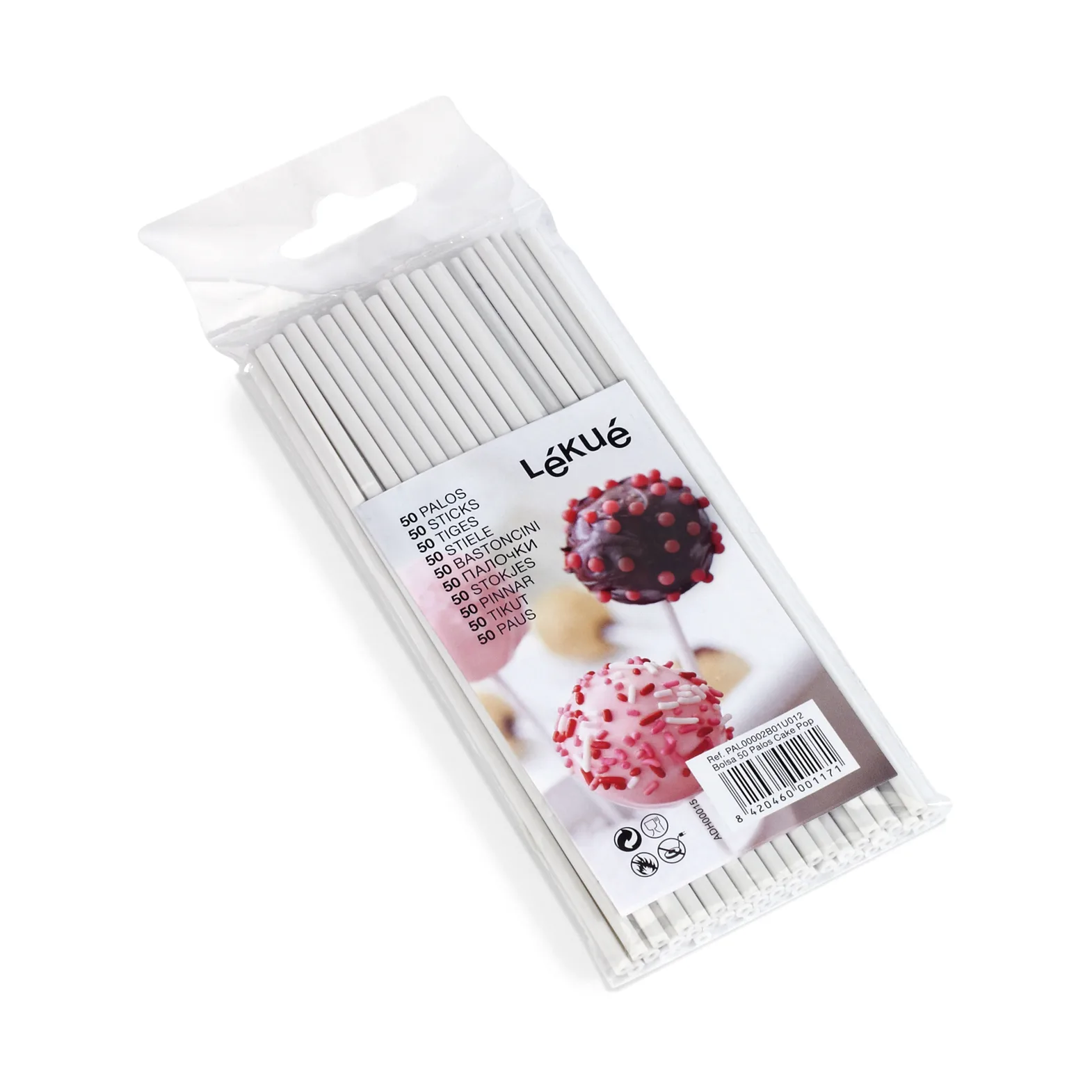Lékué cake pop sticks 50-pack, White Lékué