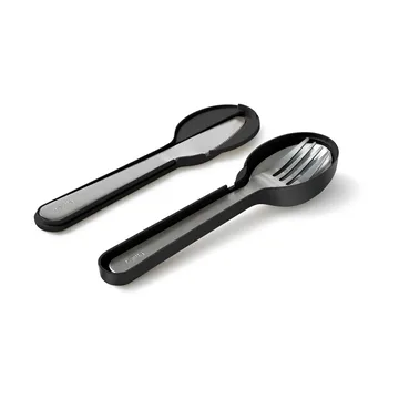 Lékué cutlery set with case 5 pieces - Black - Lékué