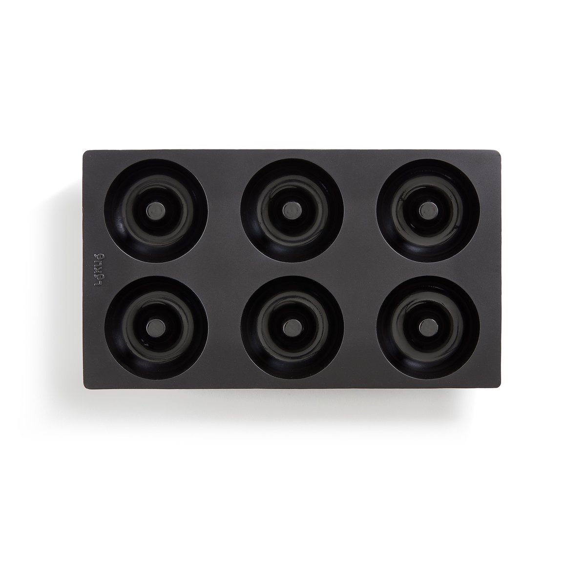 Lékué donut mold silicone 6 pcs Black | Scandinavian Design | Cookie/Biscuit cutters & cake tins | Black