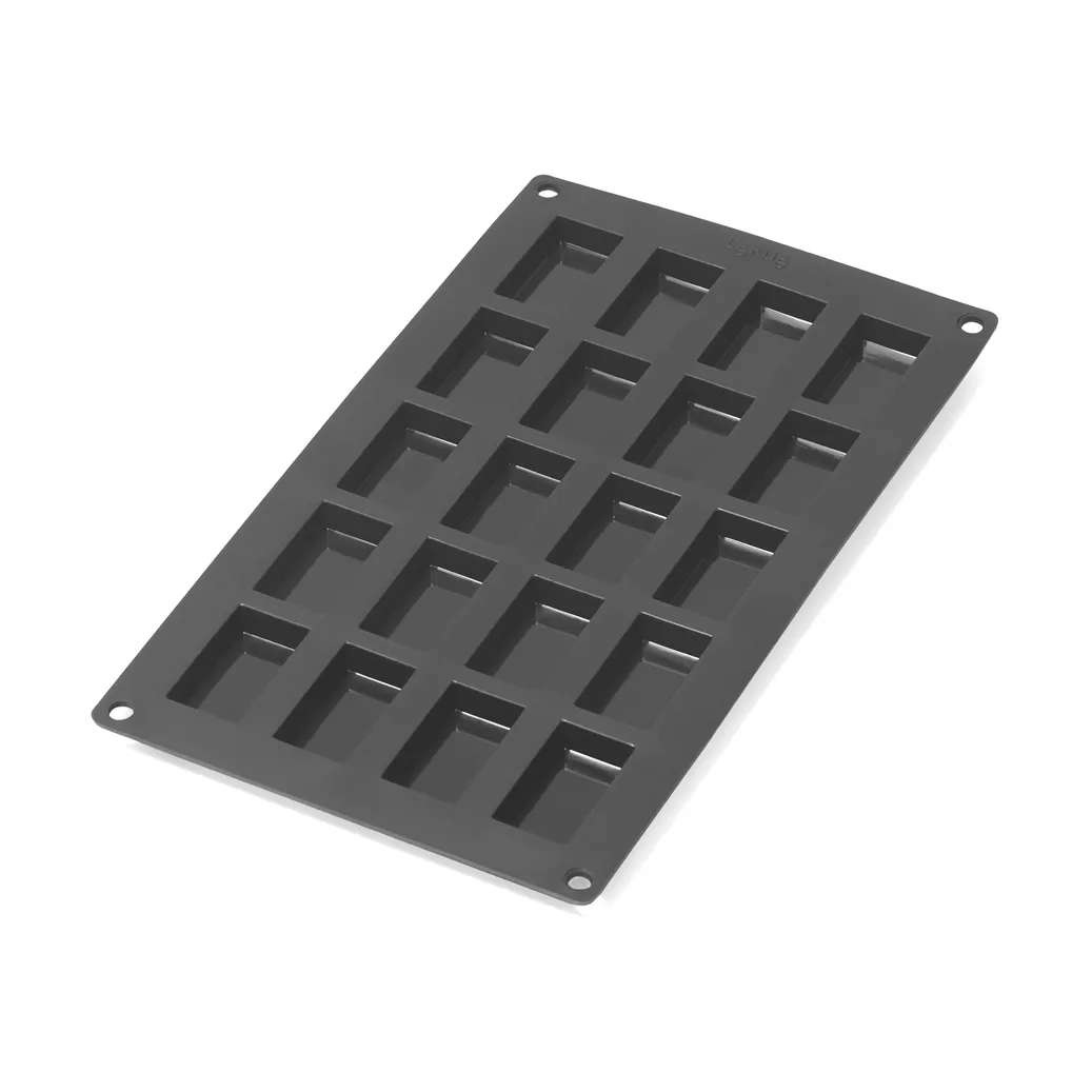 Lékué financier mold silicone 20 pcs, Black Lékué