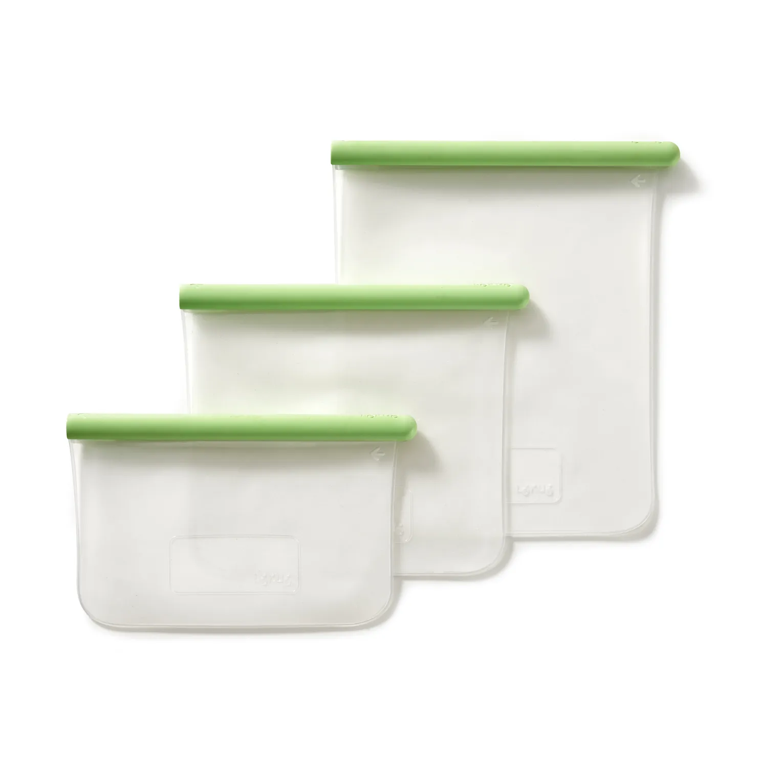 Lékué flat reusable bag 3 pieces, Green Lékué