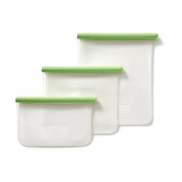 Lékué flat reusable bag 3 pieces - Green - Lékué