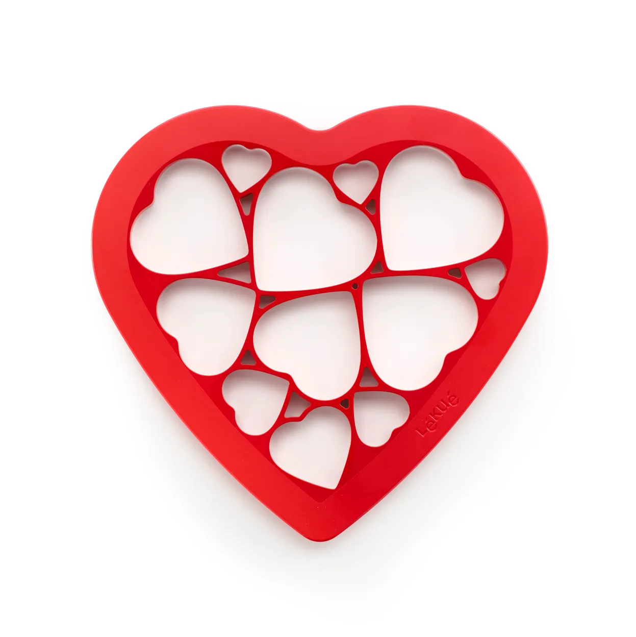Lékué heart cutter 24x25.2 cm Red | Scandinavian Design | Cookie/Biscuit cutters & cake tins | Red