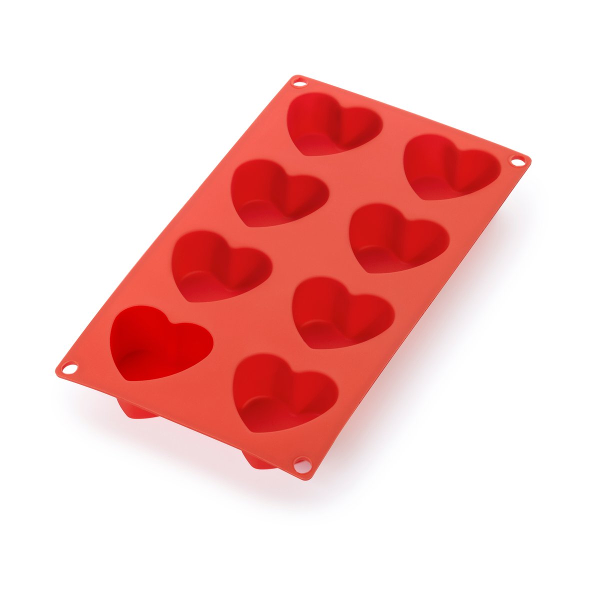 Lékué heart shape silicone 8 pcs Red | Scandinavian Design | Cookie/Biscuit cutters & cake tins | Red