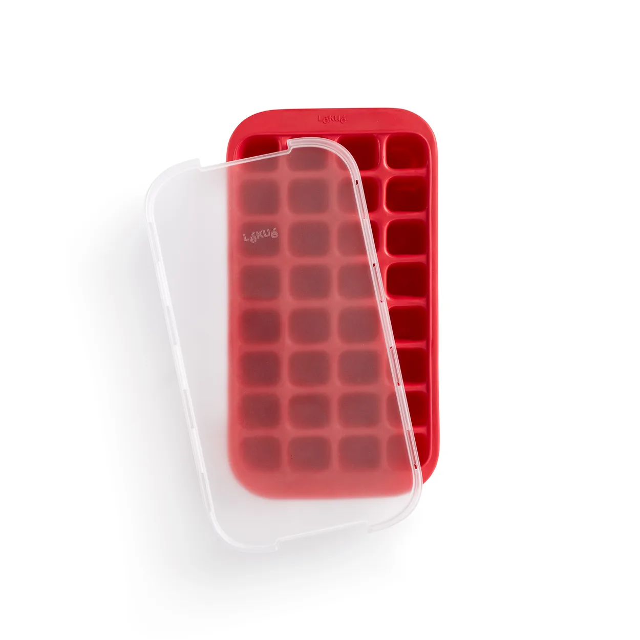 Lékué ice cube mold silicone with lid Red | Scandinavian Design | Red