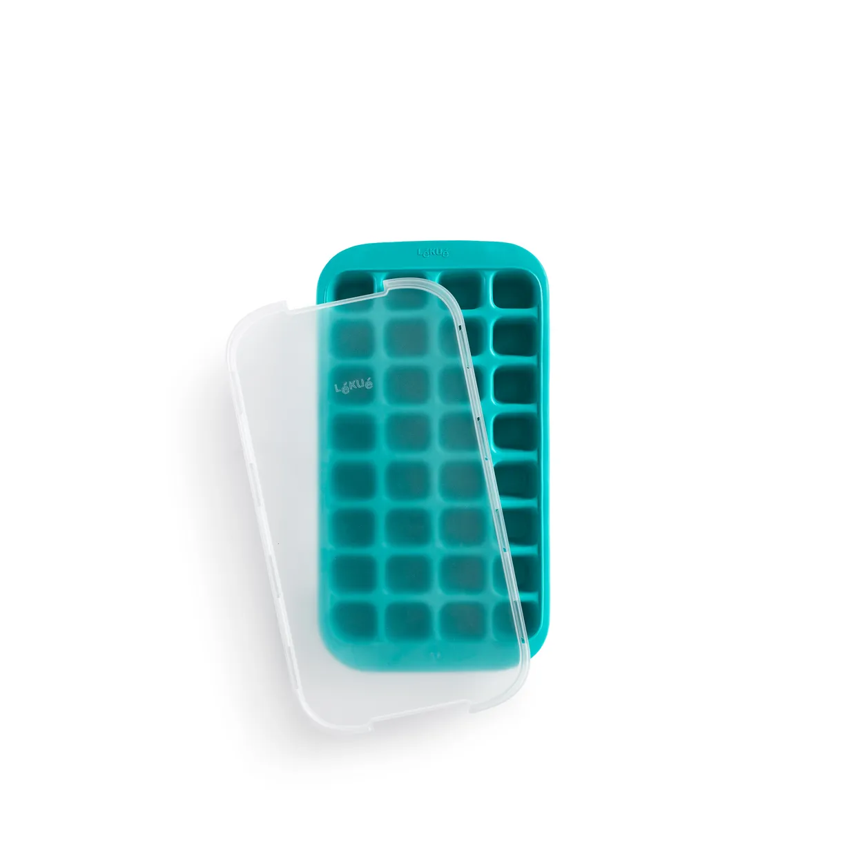 Lékué ice cube mold silicone with lid Turquoise | Scandinavian Design | Blue