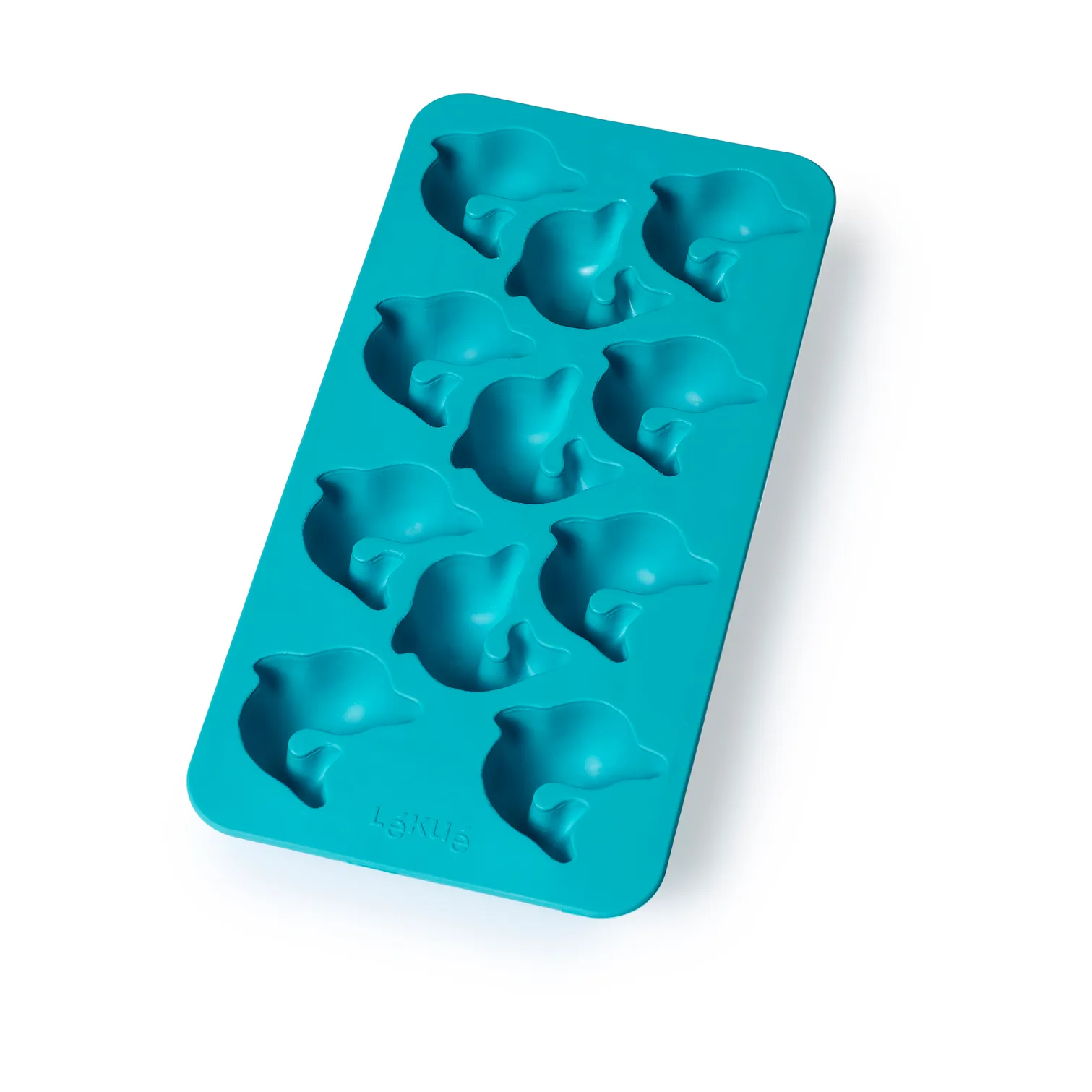 Lékué ice cube tray with lid turquoise, Dolphin Lékué