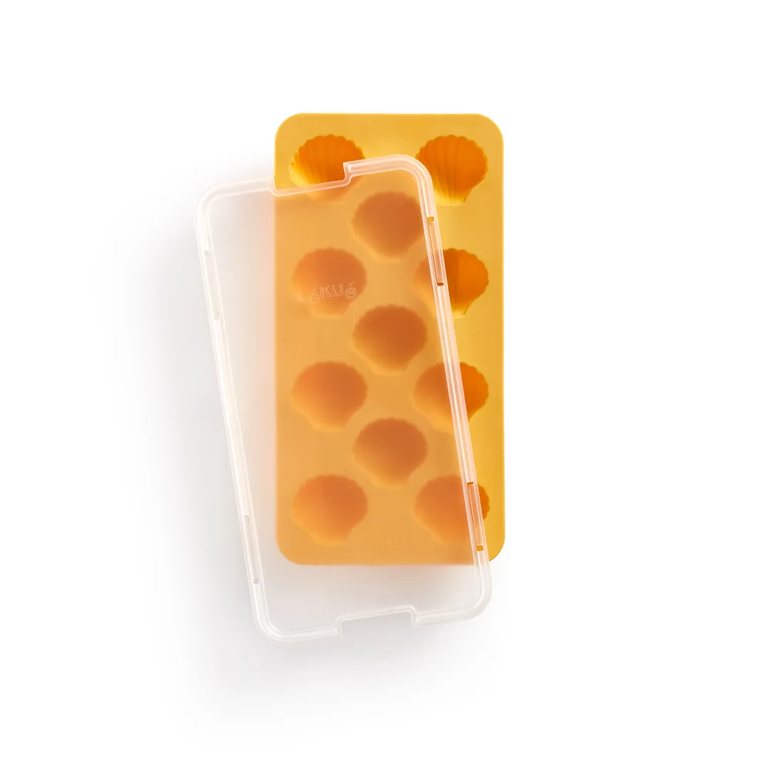 Lékué ice cube tray with lid yellow, Snail Lékué