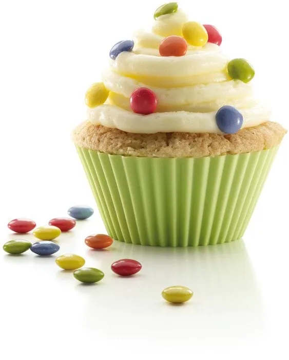 Lékué large muffin molds silicone 6 pieces, Mixed Lékué