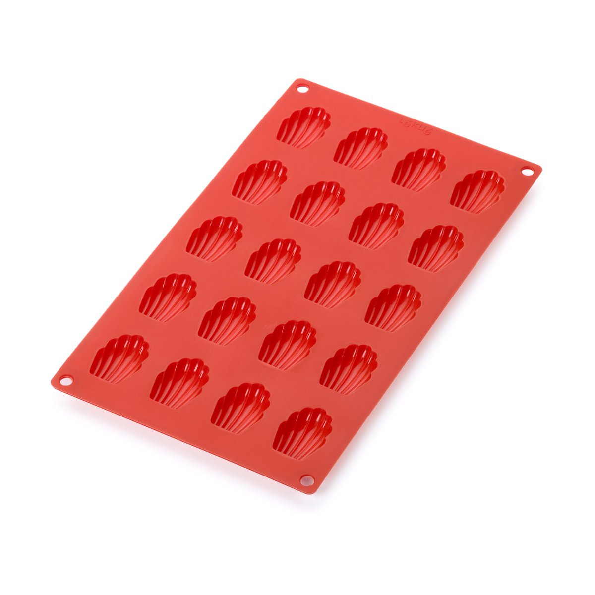 Lékué madeleine mold mini silicone 20 pcs Red | Scandinavian Design | Cookie/Biscuit cutters & cake tins | Red