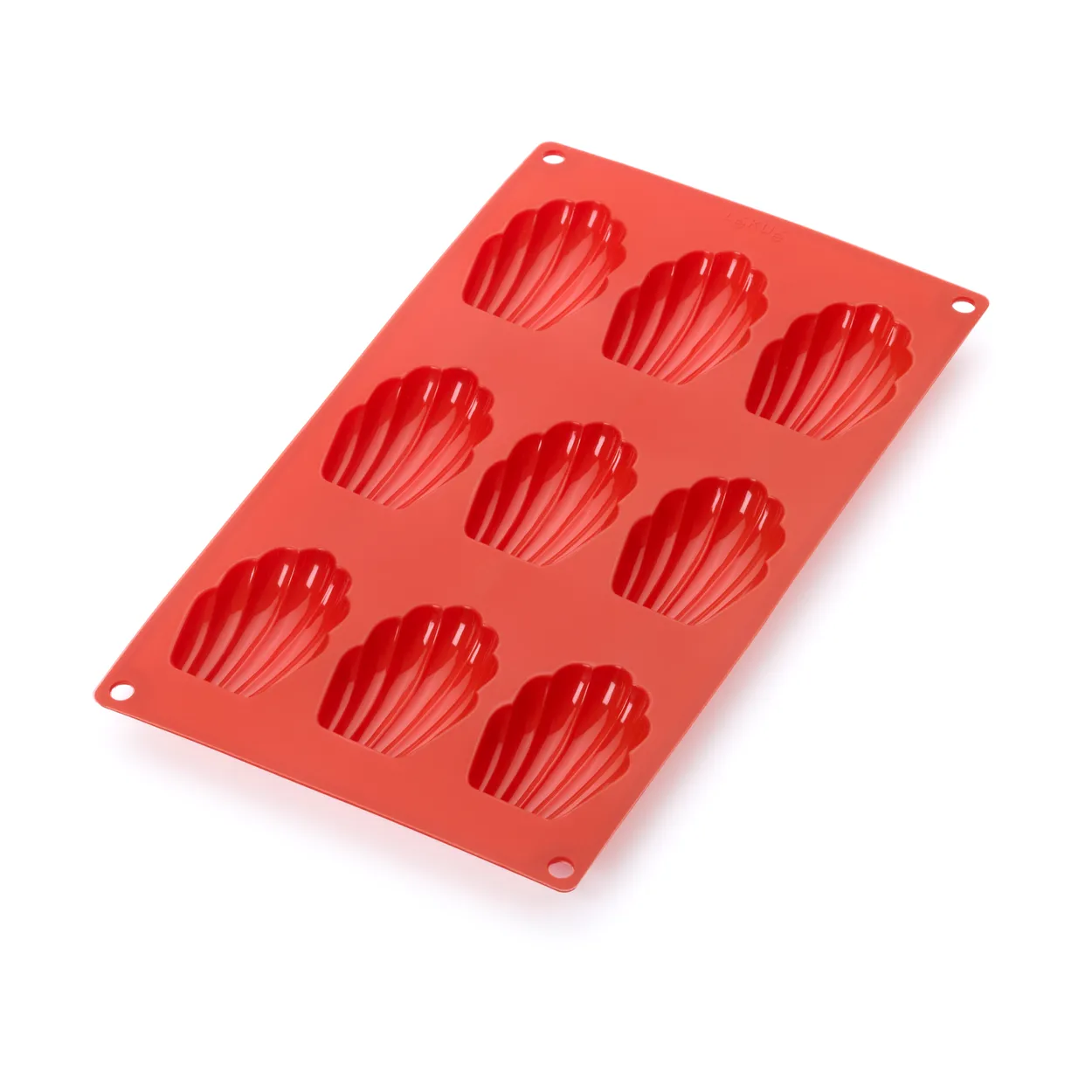 Lékué madeleine mold silicone 9 pcs Red | Scandinavian Design | Cookie/Biscuit cutters & cake tins | Red