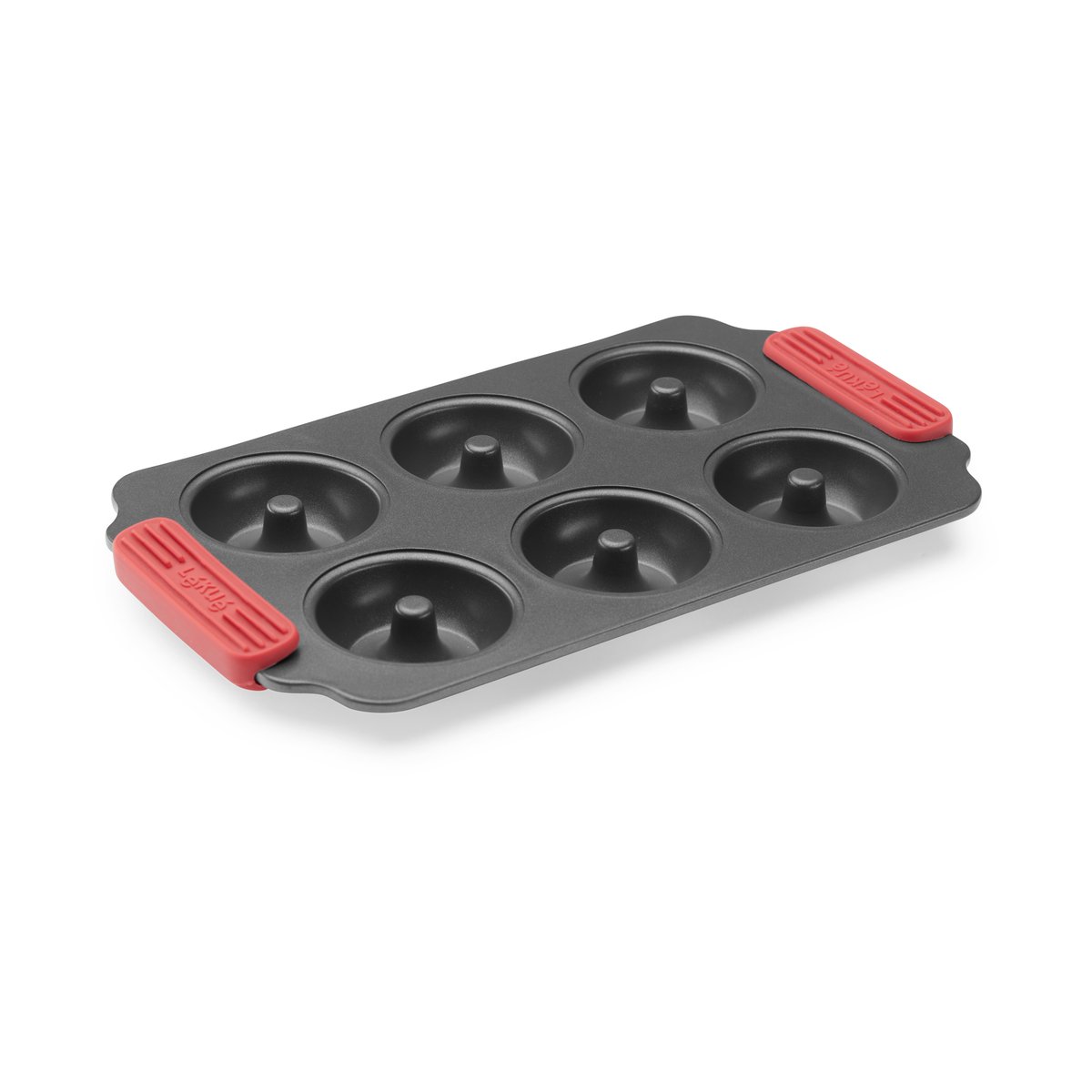 Lékué non stick donut mold 6 pcs Red | Scandinavian Design | Cookie/Biscuit cutters & cake tins | Red
