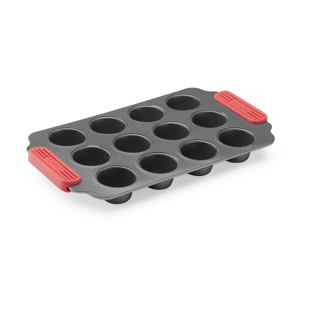 Lékué non-stick mini muffin pan 12 pcs Red | Scandinavian Design | Cookie/Biscuit cutters & cake tins | Red