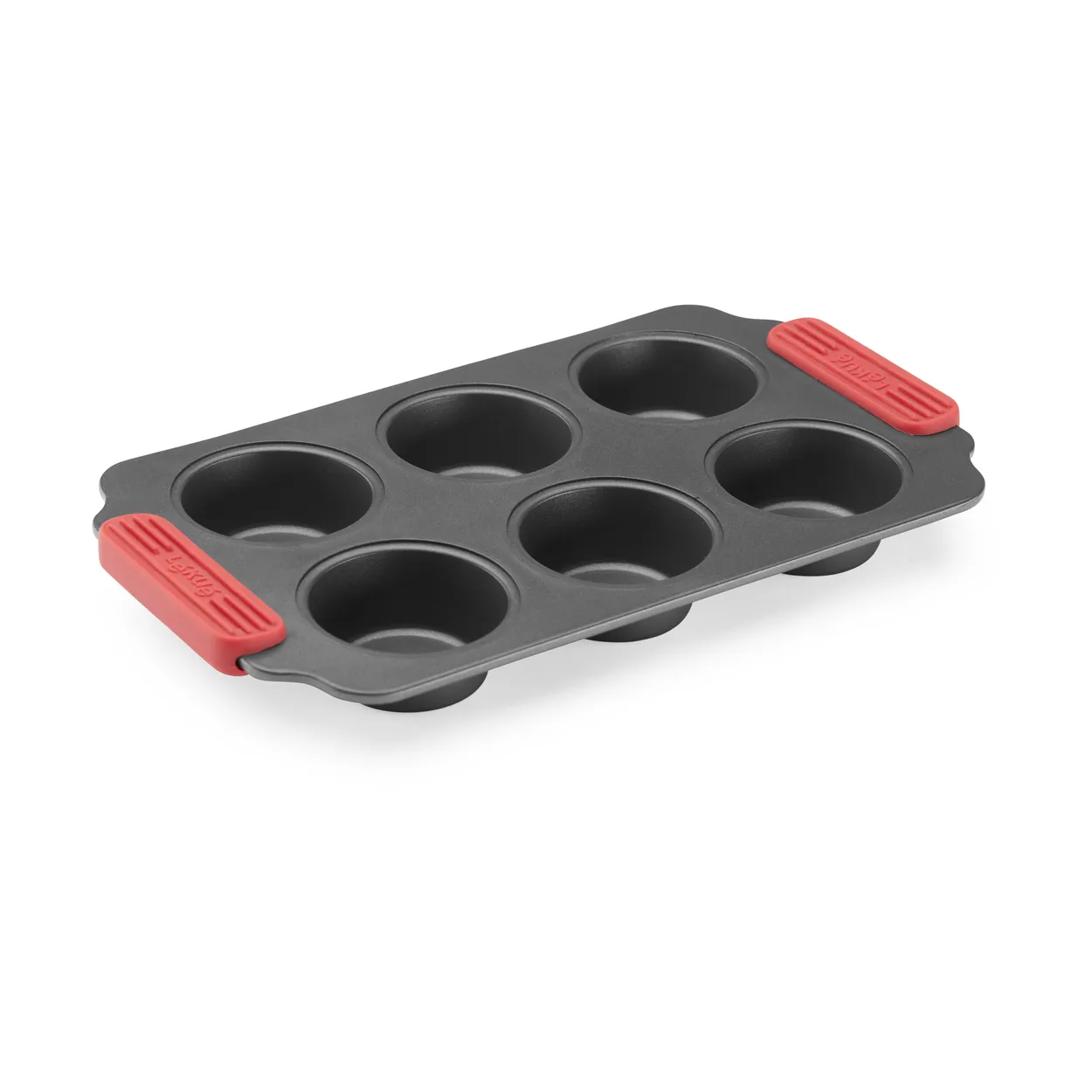 Lékué non-stick muffin tray 6 pcs Red | Scandinavian Design | Cookie/Biscuit cutters & cake tins | Red