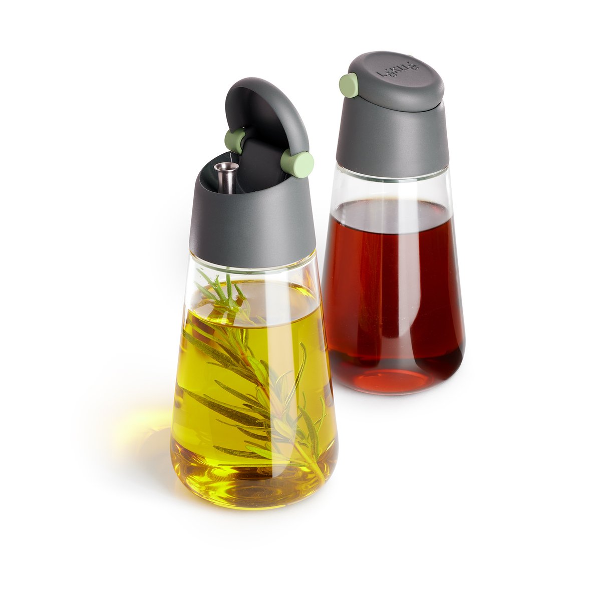 Lékué oil/vinegar bottle 2-pack Grey | Scandinavian Design | Bottles, pourers & drizzlers | Grey