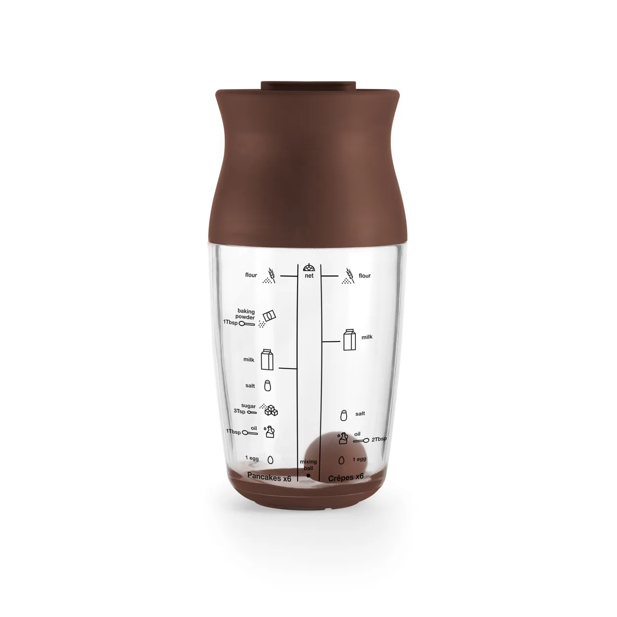 Lékué pancake batter shaker Brown | Scandinavian Design | Cocktail shakers | Brown