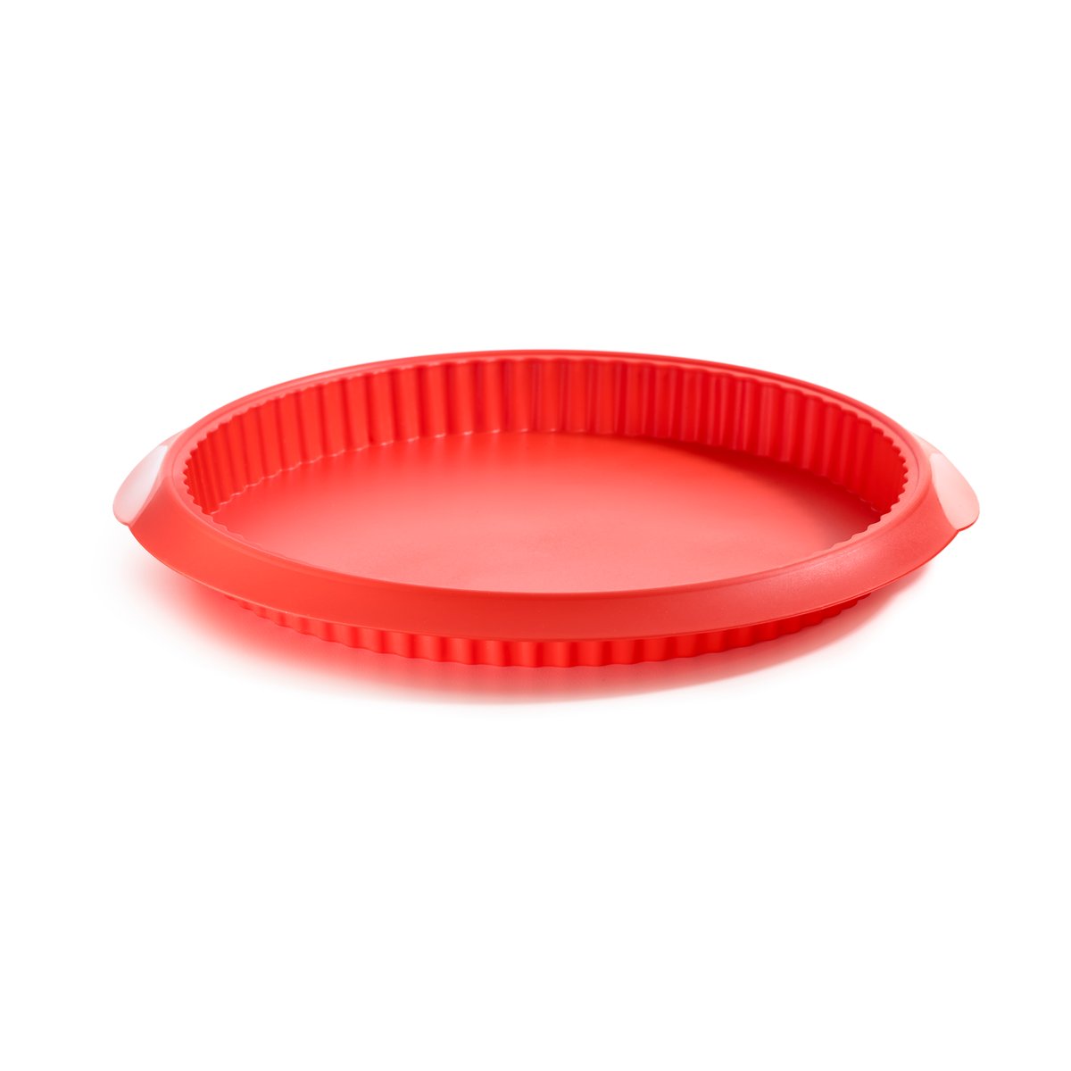 Lékué quiche pie form silicone o28 cm Red | Scandinavian Design | Round flat oven & flan dishes | Red