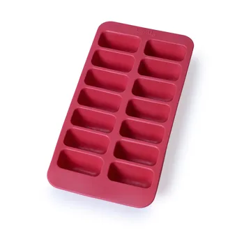Lékué rectangular ice cube tray with lid - Red - Lékué