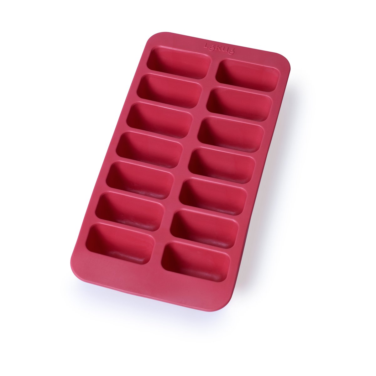 Lékué rectangular ice cube tray with lid Red | Scandinavian Design | Red