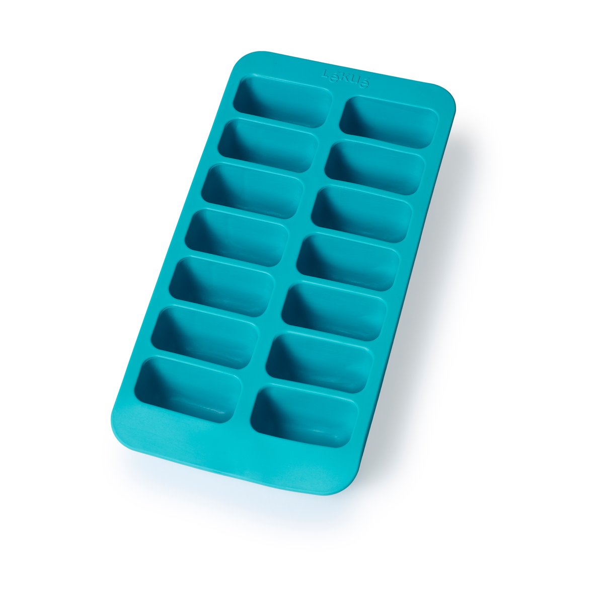 Lékué rectangular ice cube tray with lid Turquoise | Scandinavian Design | Blue