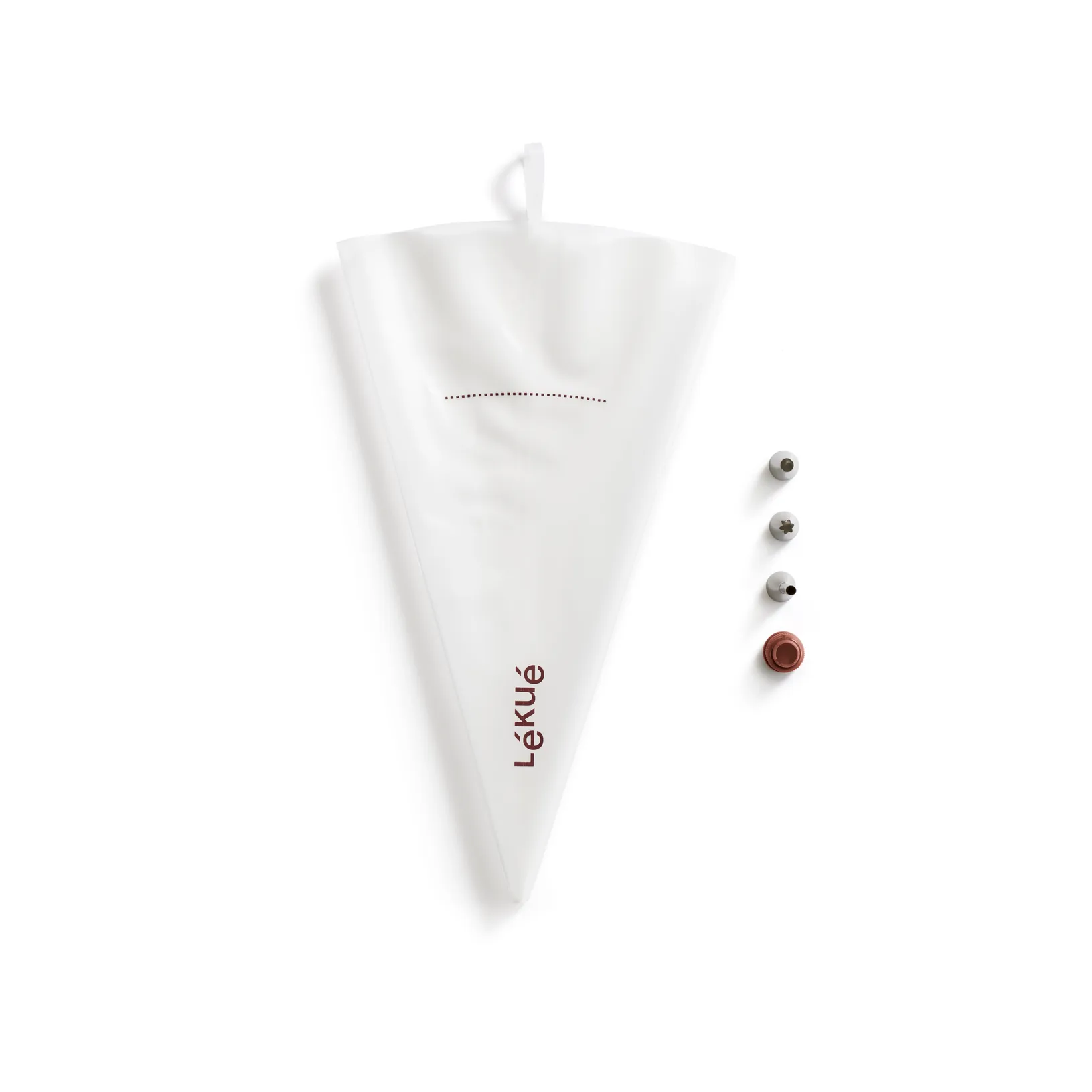 Lékué reusable piping bag 3 nozzles, Transparent Lékué