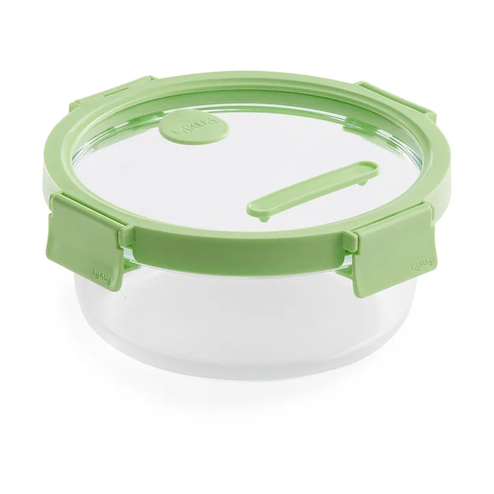 Lékué round glass lunchbox 0.95 L Green | Scandinavian Design | Lunch boxes & food containers | Green