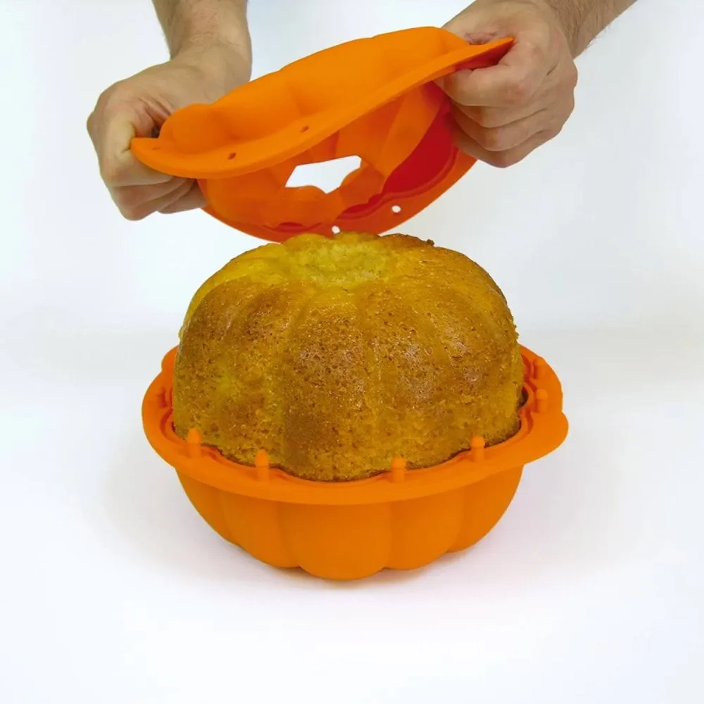 Lékué silicone mold 3D Halloween pumpkin, Orange Lékué