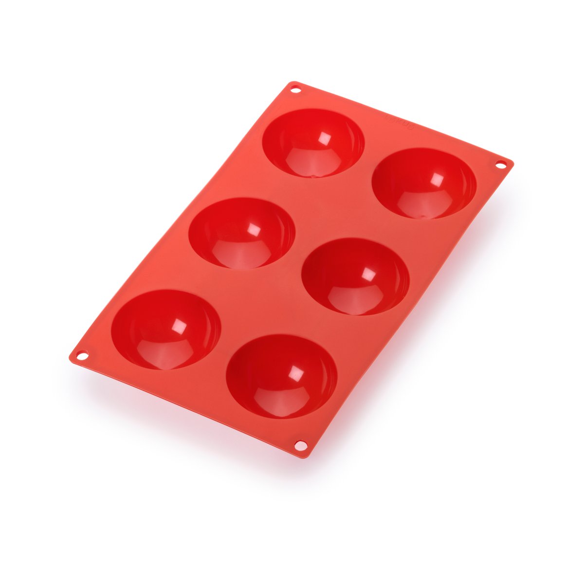 Lékué silicone mold half-sphere 6 pcs Red | Scandinavian Design | Cookie/Biscuit cutters & cake tins | Red