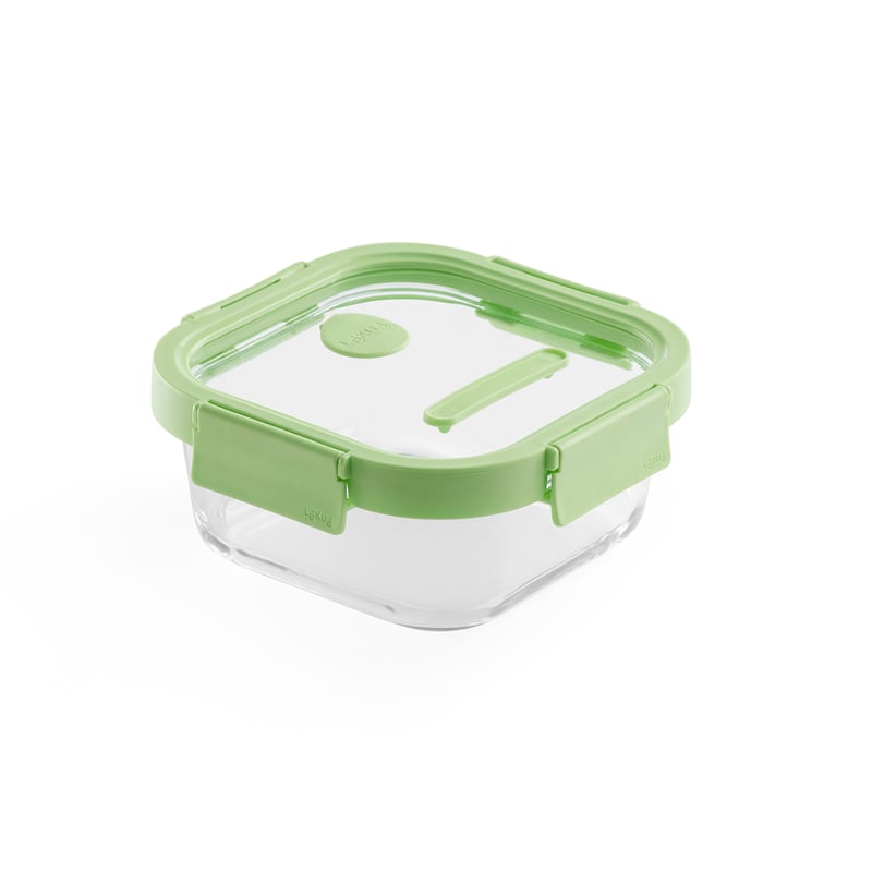 Lékué Lékué square glass lunchbox 0.8 L Green