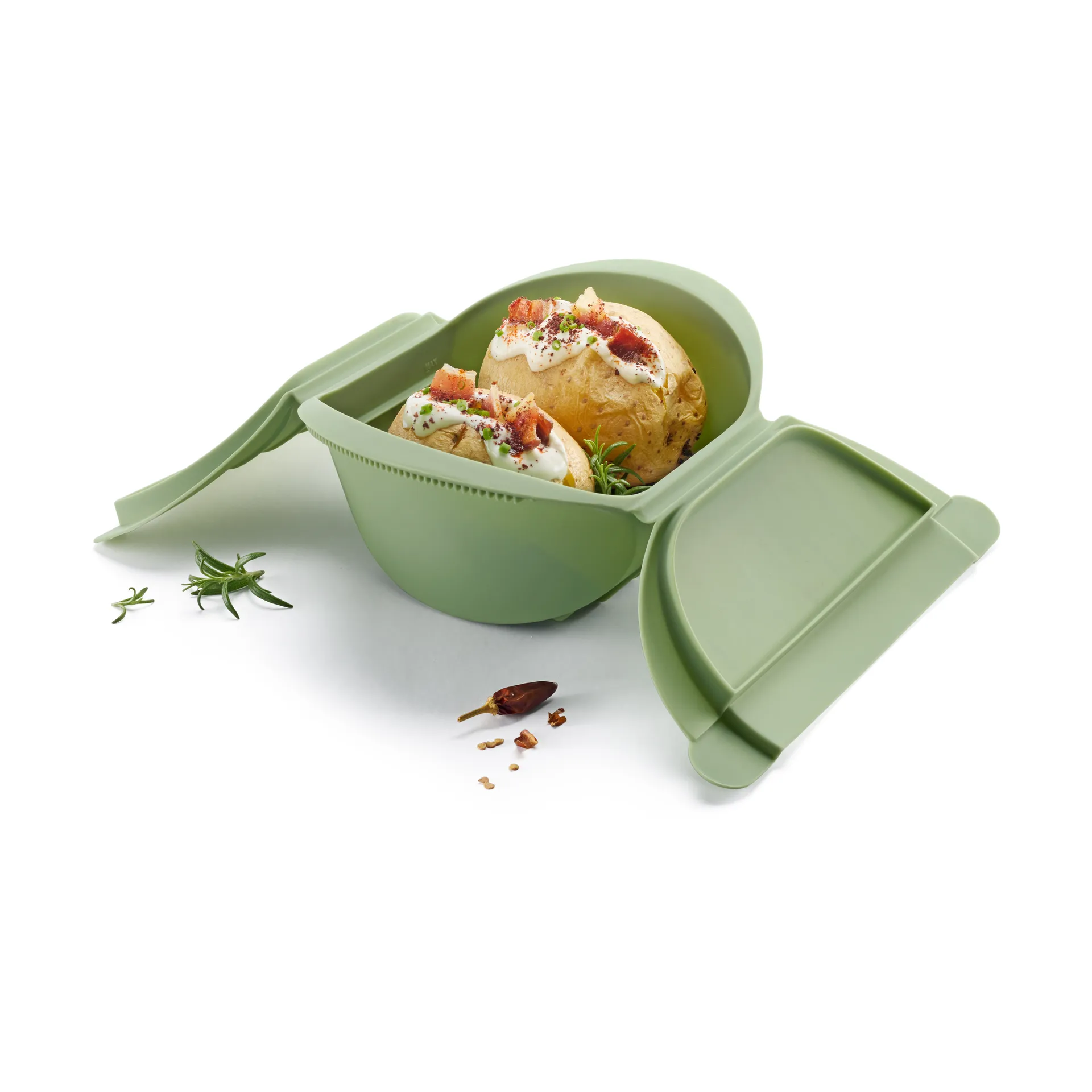 Lékué steamer, Green, large, 4-pack Lékué