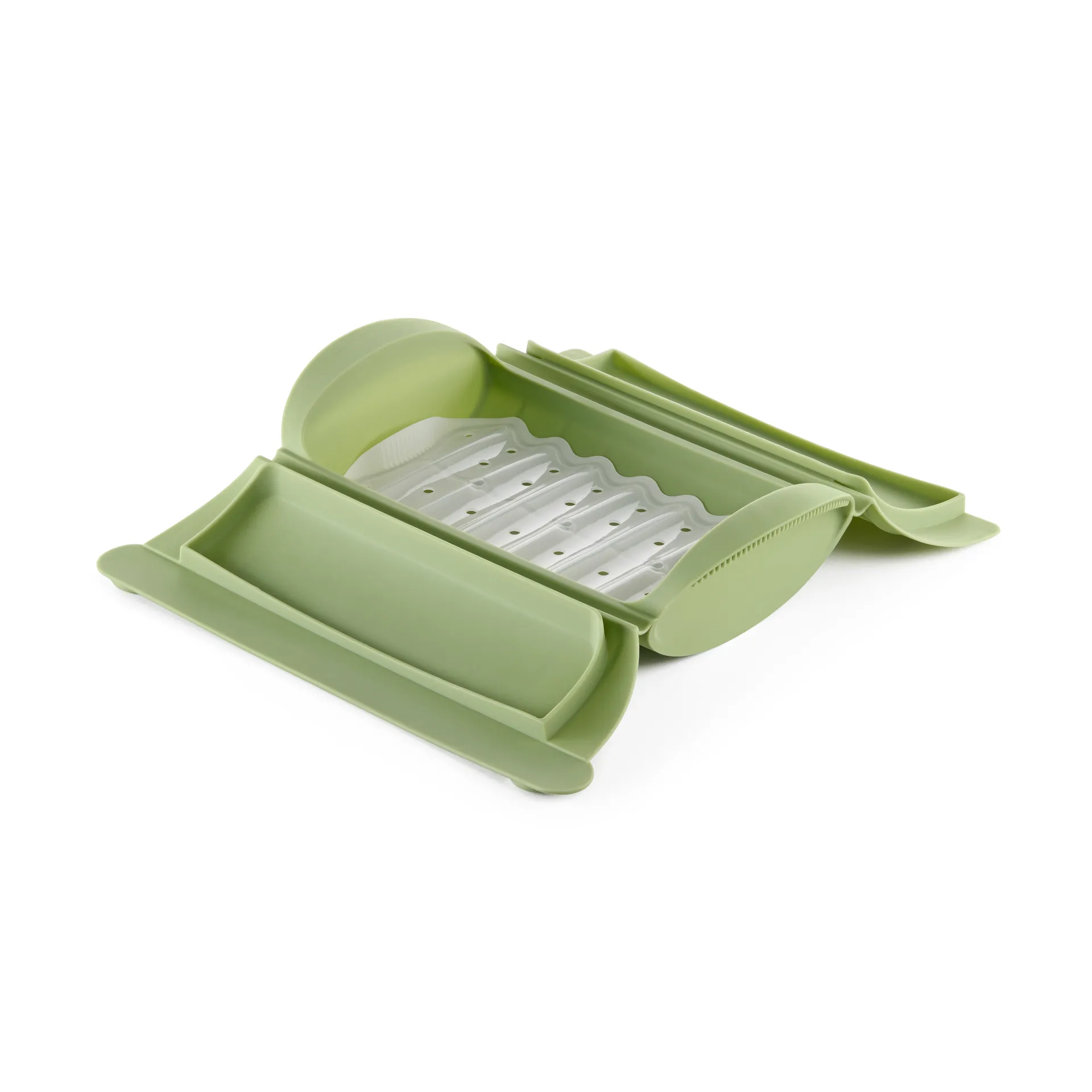 Lékué steamer, Green, with tray, 2-pack Lékué