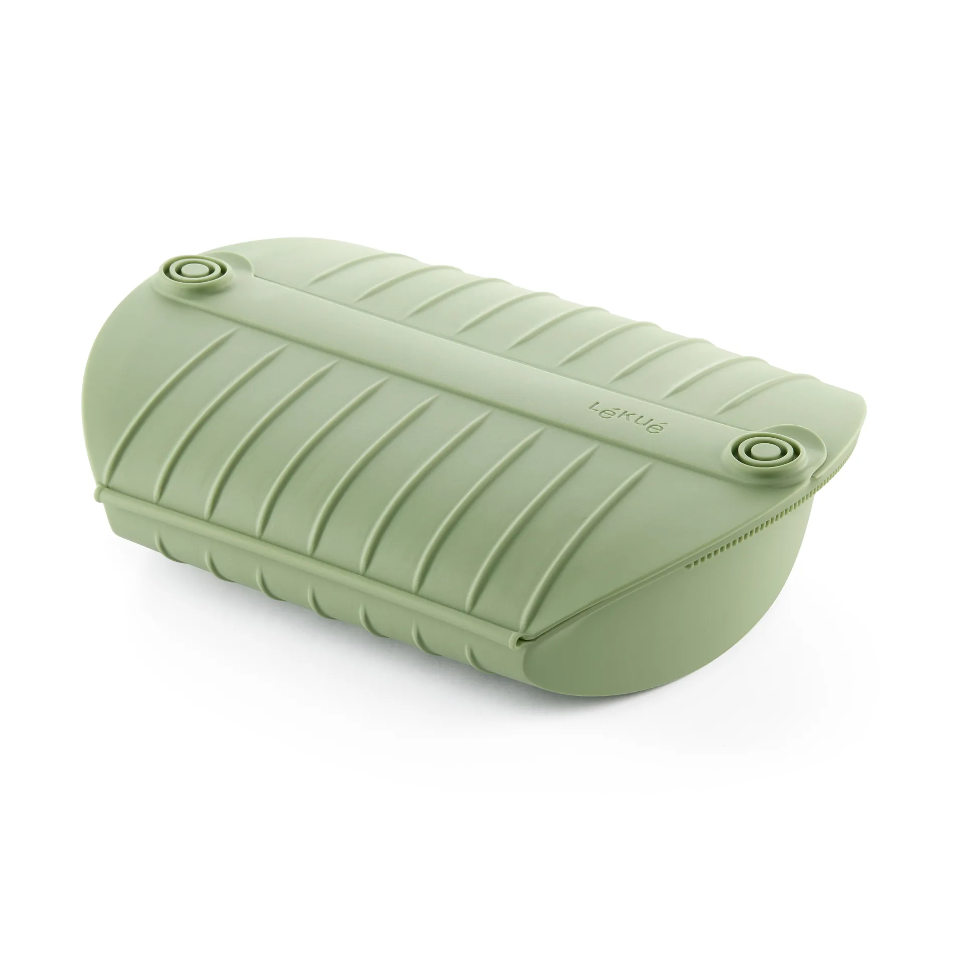 Lékué steamer, Green, with tray, 4-pack Lékué
