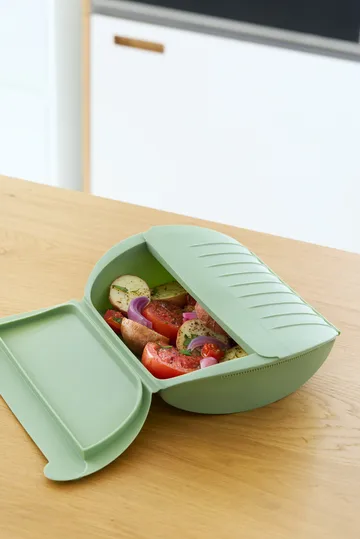 Lékué steamer - Green, with tray, 4-pack - Lékué
