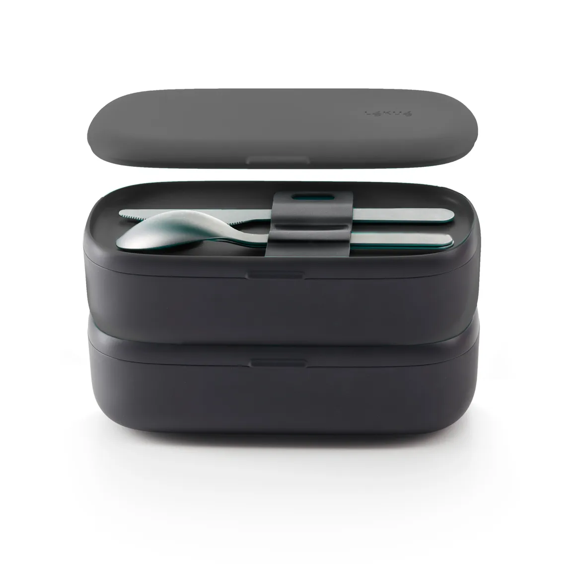 Lékué To Go lunchbox 5 pieces Black | Scandinavian Design | Lunch boxes & food containers | Black