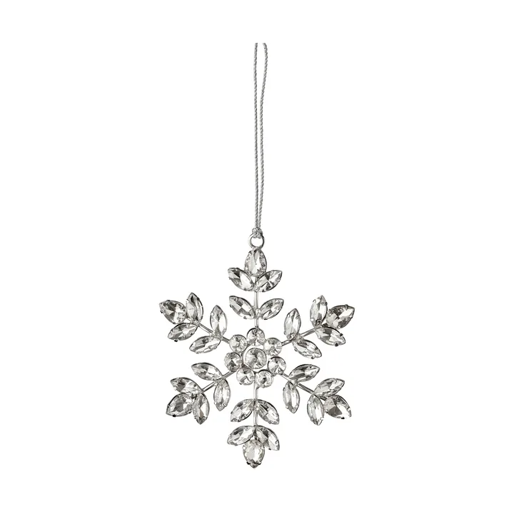 Ada snowflake hanging decoration - Silver-coloured, 10x10 cm - Lene Bjerre