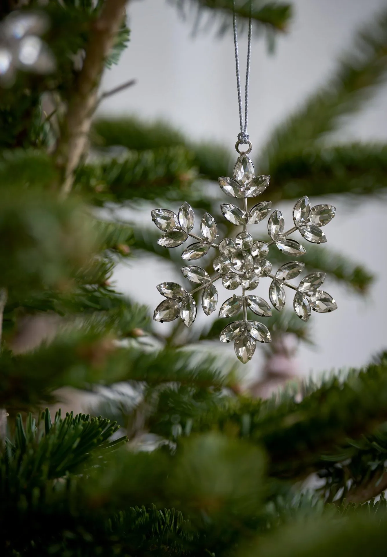 Ada snowflake hanging decoration, Silver-coloured, 10x10 cm Lene Bjerre