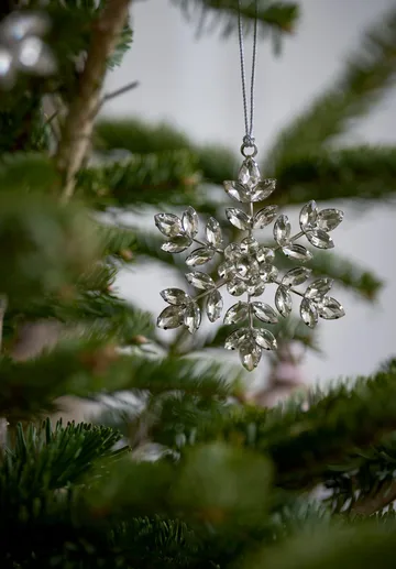 Ada snowflake hanging decoration - Silver-coloured, 10x10 cm - Lene Bjerre