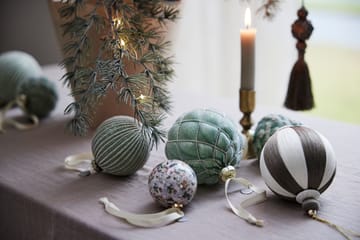 Agnes Christmas bauble Ø10 cm - Off-white-brown - Lene Bjerre