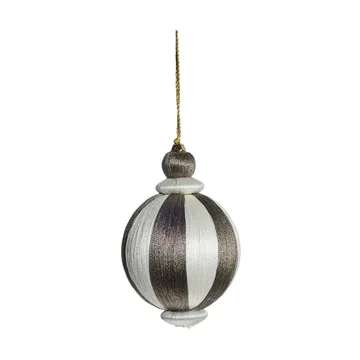 Agnes Christmas bauble Ø8 cm - Off-white-brown - Lene Bjerre