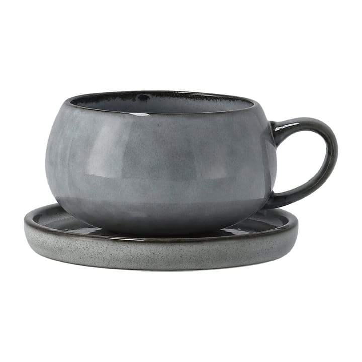 Amera cup and saucer - Grey - Lene Bjerre