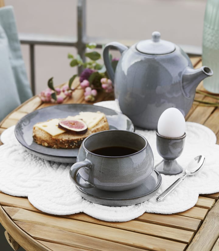 Amera cup and saucer - Grey - Lene Bjerre