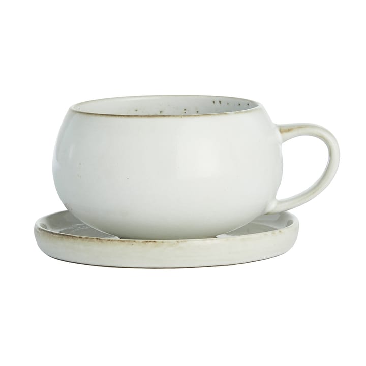 Amera cup and saucer - white sands - Lene Bjerre
