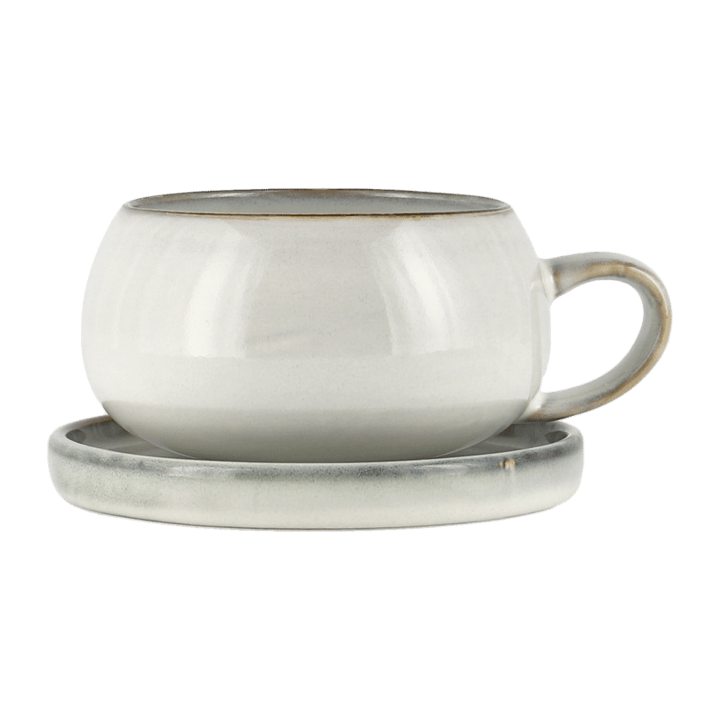 Amera cup and saucer - white sands - Lene Bjerre
